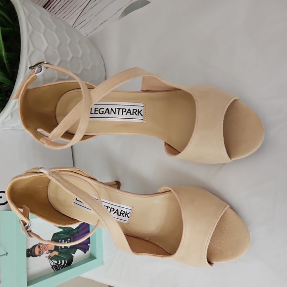 NWT Elegantpark Women's Peep Toe High Heels Size 7 - Picture 7 of 15